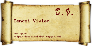 Dencsi Vivien névjegykártya